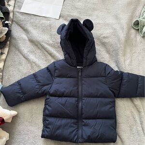 Old Navy Black Hooded Jacket with Ears NWOT